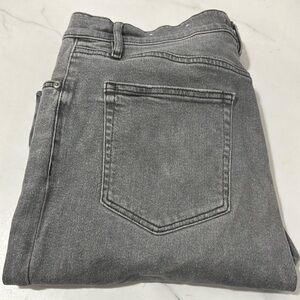 Gray button up jeans